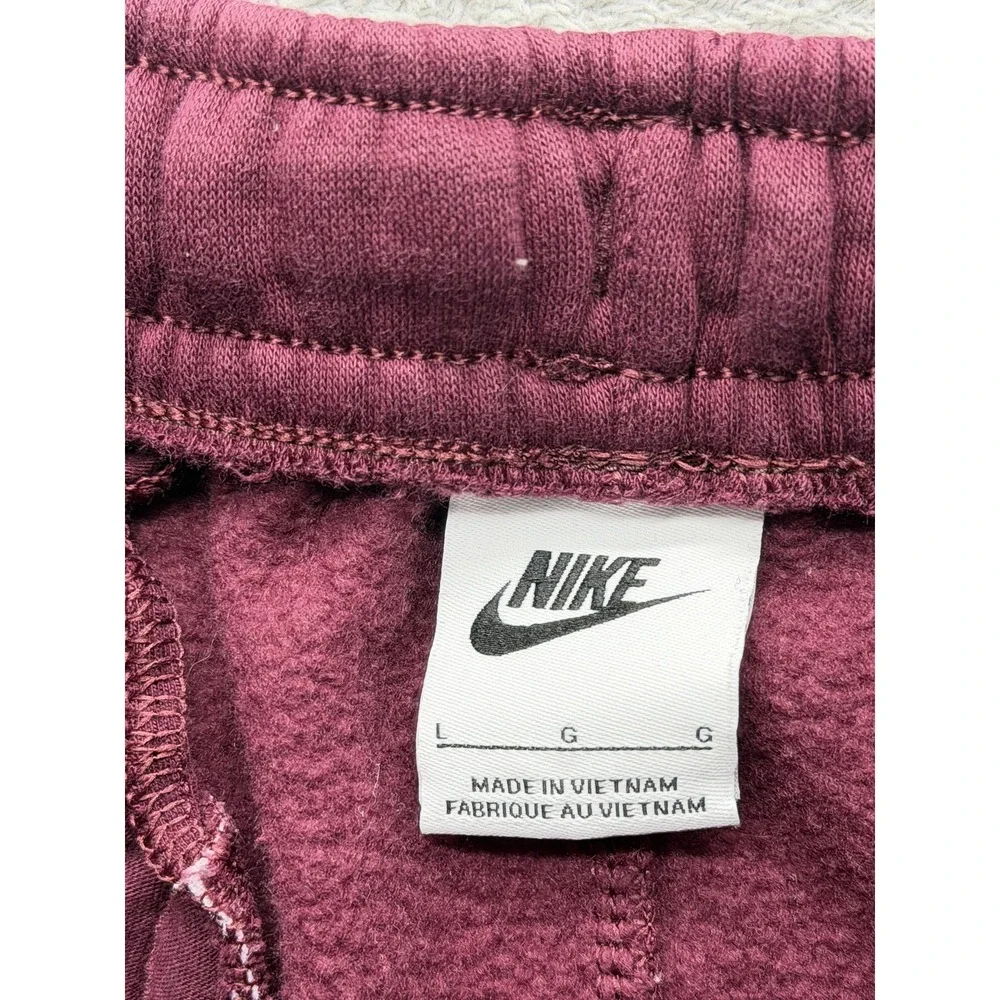 Nike Pants Mens L Red‎ Jogger Fleece Slim Tapered Elastic Waist Pockets